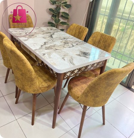 طاولة سفرة مستطيل " ماربل "